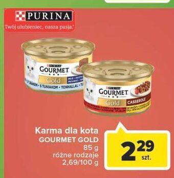 Carrefour Market Karma dla kota z tuńczykiem purina gourmet gold oferta
