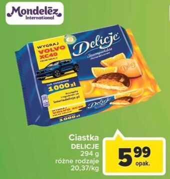 Carrefour Market Ciastka z galaretką pomarańczową delicje szampańskie oferta
