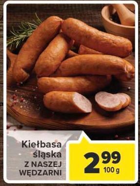 Carrefour Market Kiełbasa śląska nasza wędzarnia carrefour oferta