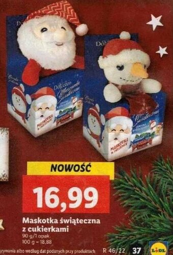 Lidl Maskotka świąteczna z cukierkami oferta