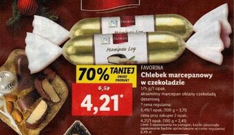 Lidl Favorina Chlebek marcepanowy w czekoladzie oferta