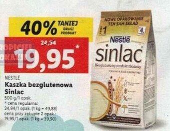 Lidl Nestle Kaszka bezglutenowa Sinlac oferta