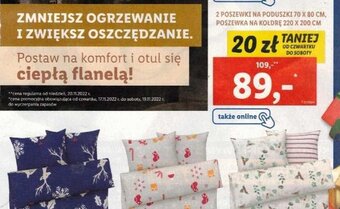 Lidl 2 Poszewki na poduszki 70 x 80 cm poszewka na kołdrę 220 x 200cm oferta