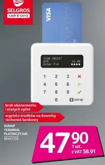 Selgros Sumup Terminal Płatniczy AIR oferta