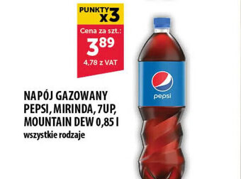 Eurocash Napój gazowany pepsi, mirinda, 7up, mountain dew 0,85l oferta