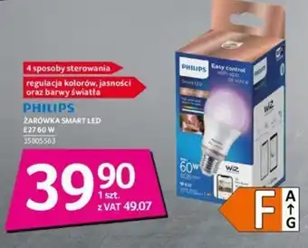 Selgros Philips Żarówka smart LED E27 60W oferta