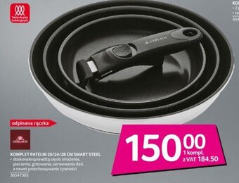 Selgros Gerlach Komplet patelni 20/24/28cm smart steel oferta