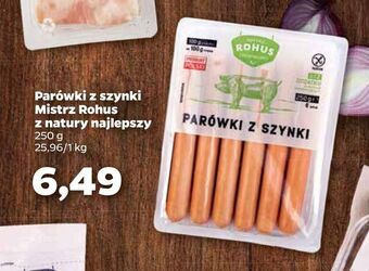 Netto Parówki z szynki mistrz rohus z natury najlepszy oferta