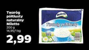Netto Twaróg półtłusty naturalny miletto oferta