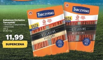Netto Tarczyński Kabanosy exclusive drobiowe z wieprzowiną, wieprzowe 250 g oferta