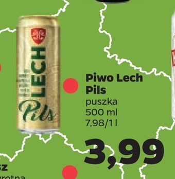 Netto Lech Piwo Pils puszka 500 ml oferta