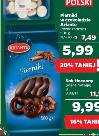 Netto Pierniki w czekoladzie mlecznej ariante oferta