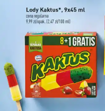 Biedronka Lody Kaktus 9x 45ml oferta