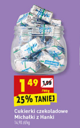 Biedronka Cukierki czekoladowe Michałki z Hanki 100g oferta
