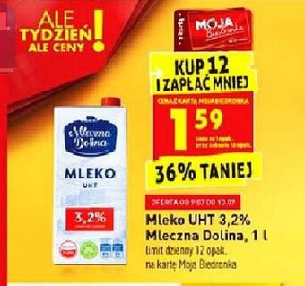 Biedronka Mleko UHT 3,2% 1l oferta