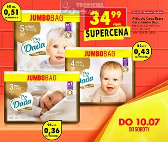 Biedronka Pieluchy Dada Extra Care Jumbo Bag oferta