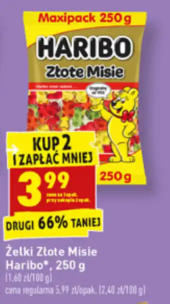 Biedronka Żelki Złote Misie Haribo 2x 250g oferta