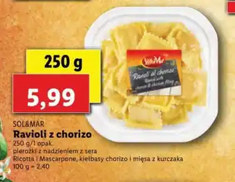 Lidl Ravioli z chorizo 250g oferta