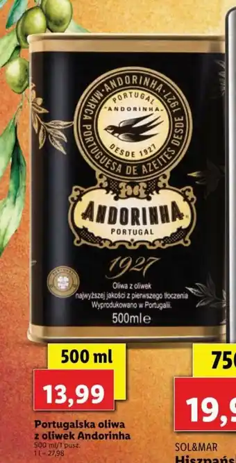 Portugalska oliwa z oliwek Andorinha 500ml