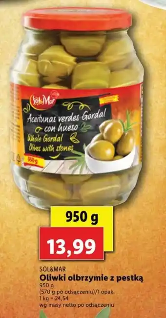 Lidl Oliwki olbrzymie z pestką 950g oferta