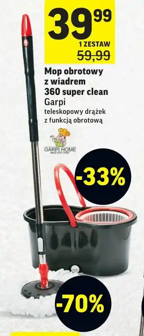 Mop obrotowy z wiadrem 360 super clean