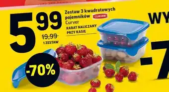 Intermarche Zestaw 3 kwadratowych pojemników oferta