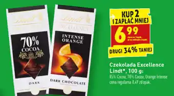 Biedronka Czekolada Excellence Lindt 2x 100g oferta