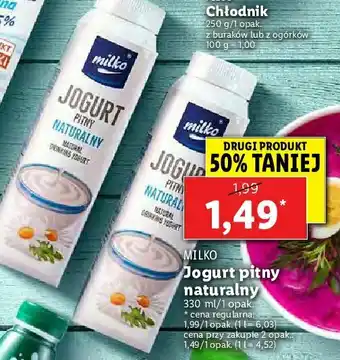 Lidl Kefir naturalny 1 KART 330 ML oferta