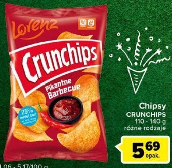 Carrefour Lorenz Chipsy crunchips 110-140g różne rodzaje oferta