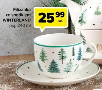 Carrefour Filiżanka ze spodkiem WINTERLAND poj. 240ml oferta