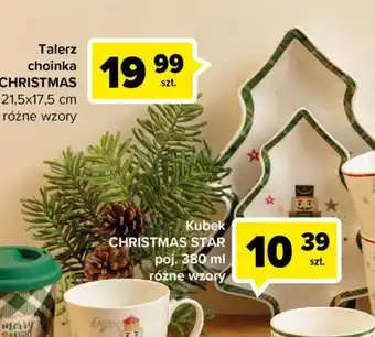 Carrefour Talerz choinka CHRISTMAS 21,5x17,5cm różne wzory oferta