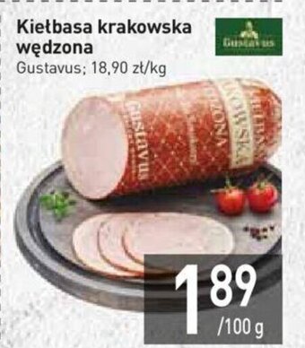 Stokrotka Gustavus kiełbasa krakowska wędzona 100g oferta