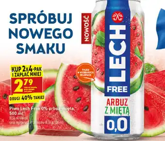 Biedronka Piwo Lech Free 0% arbus-mięta 8x 500ml oferta