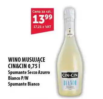 Eurocash Cin&Cin wino musujące 0,75l spumante secco azurro, bianco p/w, spumente bianco oferta