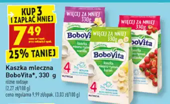 Biedronka Kaszka mleczna BoboVita 3x 330g oferta