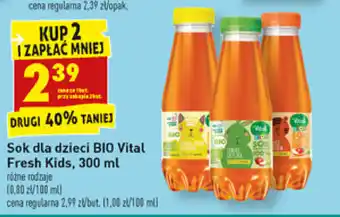 Biedronka Sok dla dzieci BIO Vital Fresh Kids 2x 300ml oferta