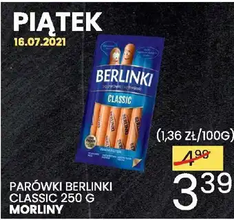 Wafelek Parówki Berlinki Classic 250g oferta