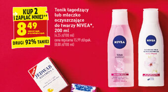 Biedronka Tonik łagodzący lub mleczko oczyszczające do twarzy NIVEA 2x 200ml oferta