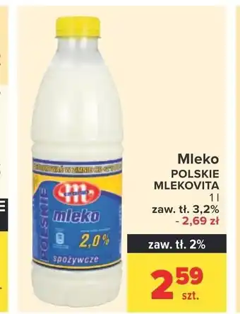 Carrefour Market Mleko Polskie Mlekovita 1l oferta