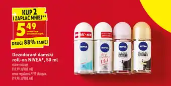 Biedronka Dezodorant damski roll-on NIVEA 2x 50ml oferta