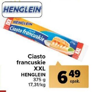Carrefour Henglein ciasto francuskie XXL 375g oferta