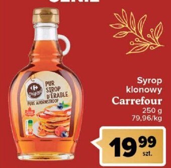 Carrefour Carrefour syrop klonowy 250g oferta