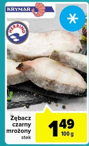 Carrefour Zębacz czarny stek mrożony krymar oferta