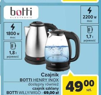 Carrefour Czajnik henry inox 1.8 l botti electronic oferta