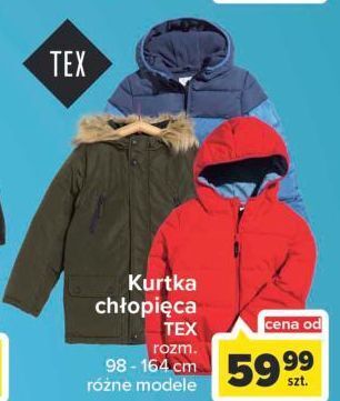 Carrefour Kurtka chłopięca 98 - 164 cm tex oferta