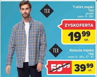 Carrefour Koszula męska s-3xl tex oferta