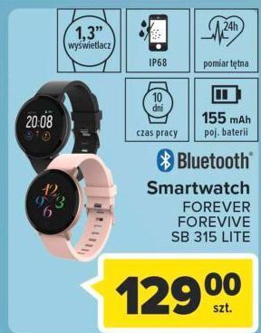 Carrefour Smartwatch fore vive sb-315 czarny forever oferta
