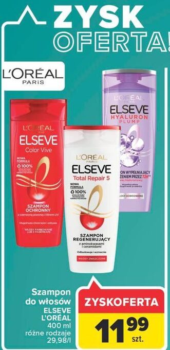 Carrefour Szampon do włosów l'oreal elseve hyaluron plump oferta
