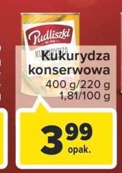 Carrefour Kukurydza konserwowa słodka i chrupiąca pudliszki oferta