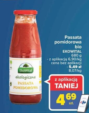 Carrefour Passata bio pomidorowa ekowital oferta